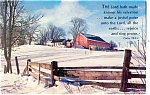 Farm Scene Red Barn Postcard p12518 Psalm 98:2-4