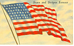 Stars and Stripes Forever Postcard p14724 1944