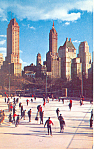 Skating in Central Park New York City NY  Postcard p15838