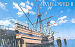 Mayflower II at Plymouth MA   Postcard p16671