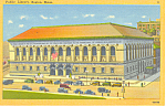 Public Library Boston MA Postcard p16966