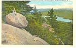 Balanced Rock Adirondacks NY  Postcard p17364