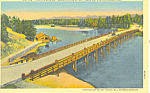 Fishing Bridge Yellowstone National Park WY Postcard p18531