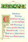 Christmas Greeting Postcard p21181