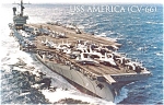 USS America CV 66 Carrier Postcard p2603