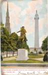 John Eager Howard Statue Washington Monument Baltimore MD p26698