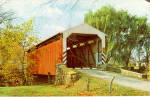 The Old Covered Bridge Lancaster Cty PA Postcard p28762