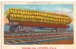 Ear of Corn on a Railroad Car Postcard p29851