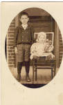 Photo Small Boy and Sister Postcard p30666