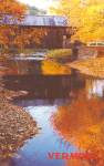 Vermont Covered Bridge Autumn Scene p33844