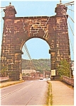 Wheeling West Virginia Bridge Postcard p3642
