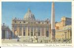 TWA Postcard St Peter s Vatican City Rome p37380