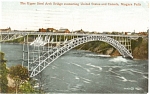 Niagara Falls Upper Steel Arch Bridge Postcard p4308