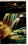American Falls at Night Niagara Falls NY Postcard p5046