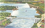 Niagara Falls Rainbow Bridge Linen Postcard p5908