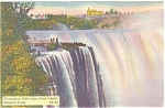 Niagara Falls Horseshoe Falls Linen Postcard p5913