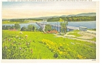 Newport TN Highway Bridge Linen Postcard p6660