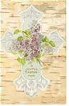 Easter Postcard Cross and Flowers 1908 p7460