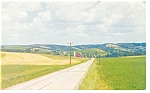 Country Farm Road Scene Postcard p7521