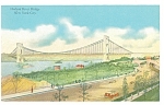 Hudson River Bridge New York Postcard p9339
