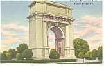 Valley Forge PA National Memorial Arch Postcard p9886