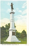 Valley Forge PA New Jersey Monument Postcard p9943