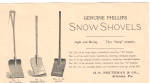 Genuine Phillips Snow Shovels  Trade Card tc0199