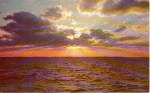 Colorful Sunset over the Ocean Postcard w0677
