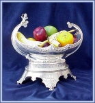 FRUIT BOWL VICTORIAN SILVERPLATE FIGURAL