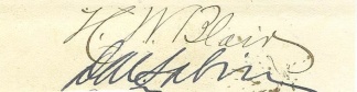 Autographs, Henry W. Blair