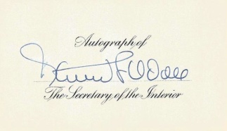 Autograph, Stewart Lee Udall