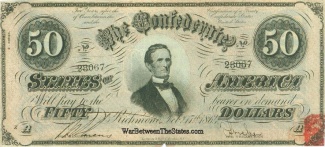 1864 Confederate $50 Note