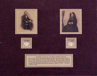 President Abraham Lincoln & 1st Lady Mary Todd Lincoln Display