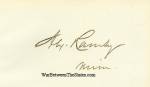 Autograph, Alexander Ramsey