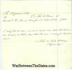 1st Virginia Cavalry Receipt For Hire of a Horse in 1861