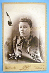 This Original Die Cut Cabinet Photo features a sad looking woman. This photograph measures approx. 4 1/4" X 6 1/2", is suitable for framing and is in Good condition. This photo was produced ...