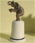 Klima K4111a Elephant Thimble, about 2" high, new porcelain miniature. 