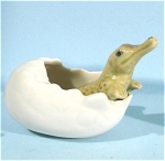 E3561b Hatching Baby Crocodile, about 1.5" high, new porcelain miniature.  