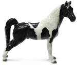 R287C Tobiano Pinto Tennessee Walking Horse, 2.8" high.  New Northern Rose porcelain miniature. 