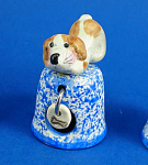 Klima Hand Painted Ceramic Thimble - Puppy Dog, about 1.4" high. New item. 