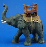 Klima K581 Matte Porcelain Elephant with Seat, about 4" high.  New figurine in box. 