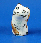 Klima Hand Painted Porcelain Thimble - Cat, about 1 1/4" high.  New collectible item.