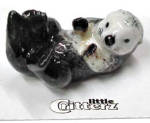 little Critterz Sea Otter Baby "Hammer", LC209, 3/4" high. New porcelain miniature.