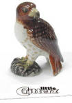 little Critterz LC570 Red Tail Hawk named Buteo, about 1" high, new porcelain miniature. 