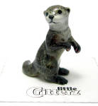 little Critterz LC443 Asian Otter named Nimble, about 1 1/4" high, new porcelain miniature.