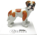 little Critterz LC959 American Bulldog named Aspen, about 1 5/8" high, new porcelain miniature. <BR>