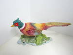 Vintage Homco Home Interior Pheasant Figurine #1437, reds, yellows, greens, and blue very colorful. Bottom is marked, base in 6" long. Good condition, price is for one.