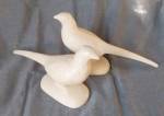 This is a wonderful pair of pheasant figurines made by Haeger Potteries.  Both are in excellent condition. One has the original tag still attached to the bottom.  That one has a little rough spot on h...