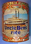 Limited Edition Canister Specially Designed for the 40th Anniversary of Uncle Ben's Converted Brand Rice.  The 1983 tin is 7 1/4 inches tall and 6 inches wide.  There is wear.