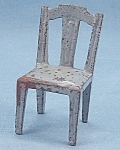 Kilgore, Cast Iron, Dollhouse Furniture, Side Chair, Blue # 7